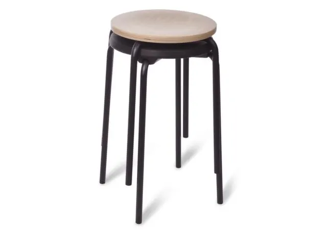 Stapelkruk H 500Mm Zit/onderstel Pu-Zitting Zwart/zwart