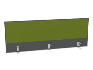 opzetpaneel bureau aanbouw achter MS-donkergrijs BN7048-groen 1600mm - 1