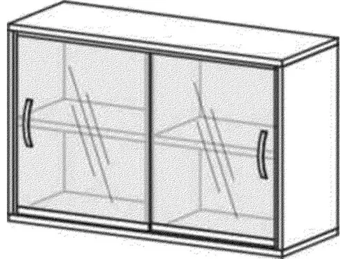 schuifdeurkast,HxBxD 770x1200x430mm,1xhouten vloer,2ordnerhoogte