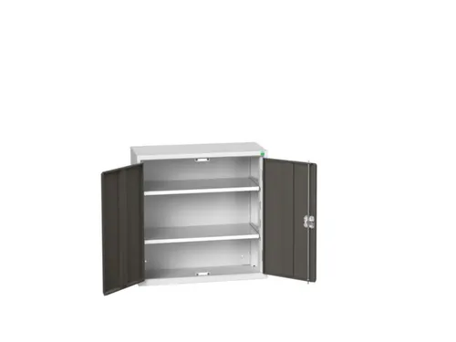wandkast 800x800x350mm 2xStalen bodem sokkel Ral 7035 front Ral 7016