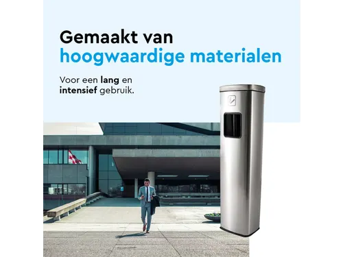 Asbak Staand met afvalbak AT400 RVS 20 Liter