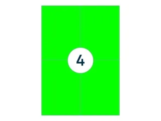Gekleurde Etiketten 105x148mm Fluor Groen 42122 - 3