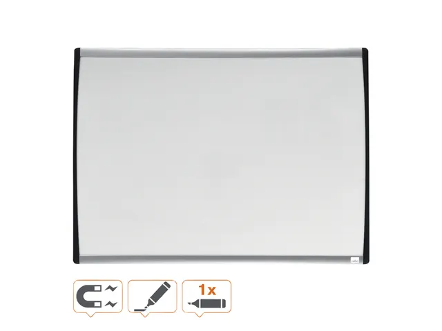Nobo droog uitwisbaar whitebord met gewelfde lijst 58.5x43cm