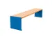 Banc d'extérieur L1800mm 3 lattes chêne clair/RAL5010