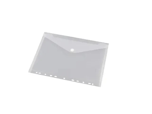 Enveloptas Velcro Sluiting A4 Geperforeerd 11-gaats Wit 10 Stuks