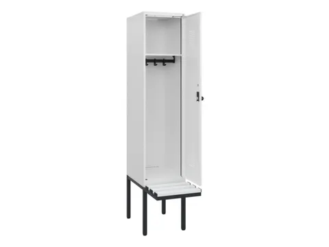 locker met bank,HxBxD 1950x400x815mm,1vak,vak B 400mm,draaigrendel