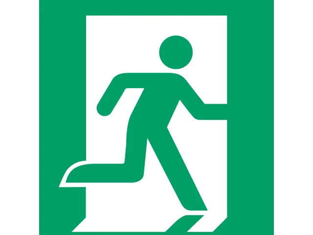 Pictogram 7510006 bordje Nooduitgang rechts 300x300mm