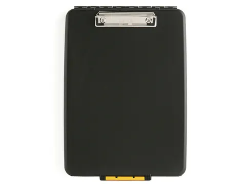 Klembord Seco A4 zwart met opbergvak. Slimline