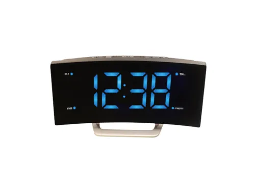 Wekkerradio Technoline WT 460 171x40x87mm zwart gebogen LED blauw