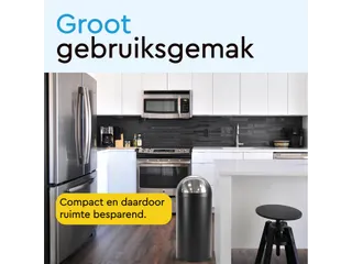 Afvalbak BRASQ Push Bin PB230+ 30 liter zwart - 9