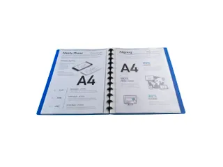 Showalbum PP ring 30 tas A4 blauw - 8