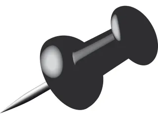 Pushpins Alco doosje a 40 stuks zwart - 1