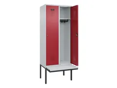 locker met bank,HxBxD 2120x800x815mm,2vak,vak B 400mm,cilinderslot