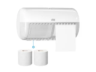 Tork 557000 T4 Toiletpapier Dispenser Elevation Twin Verticaal Wit - 8