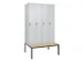locker voor scheiding van kleding,HxBxD 2120x1200x815mm,4vak