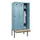 locker met bank,HxBxD 2120x900x815mm,3vak,vak B 300mm,draaigrendel
