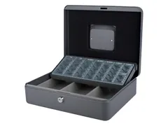 Geldkist Pavo met muntsorteerbak 300x238x90mm Donkergrijs