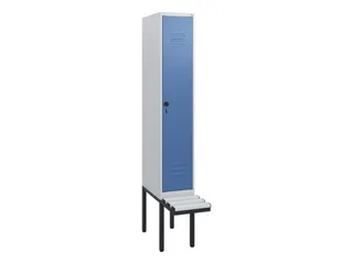 locker met bank,HxBxD 1950x300x815mm,1vak,vak B 300mm,draaigrendel - 1