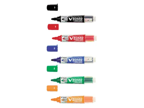 Whiteboardmarker Pilot V-Board Master Begreen Rond Medium Punt 5 stuks