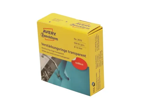 Versterkingsringen Avery Zweckform 3510 13mm 500 Stuks Transparant