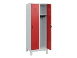 schoollocker,HxBxD 1630x600x500mm,2vak,vak B 300mm,draaigrendel,voeten