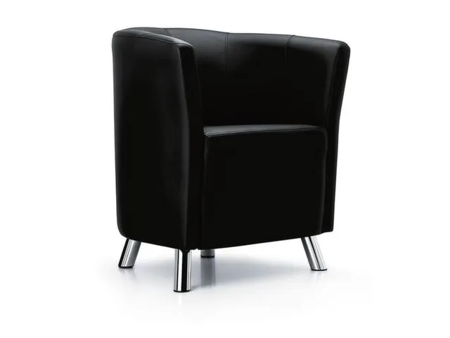 Fauteuil Kunstleer Zwart hxbxd 455x590x505mm