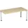 koppelelement voor bureau,HxBxD 680-800x1600x800mm,blad esdoorn,hoekig