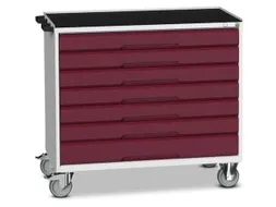 gereedschapswagen 965x1050x600mm antislipblad 7 laden RAL7035+RAL3004