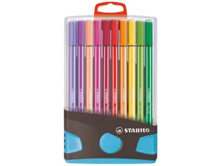 Viltstift Stabilo 68 Box Turquoise 20Stuks Assorti - 1