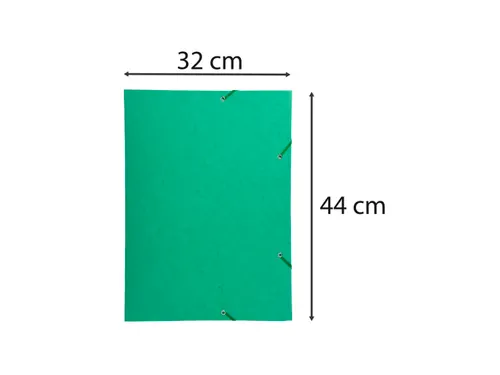 Elastomap met 3 kleppen glanskarton 600gm² - A3-Groen