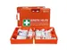 mallette de secours,DIN 13169,ABS orange,av. support mural