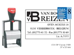 Tekststempel Colop 2600 +bon 8regels 58x37mm zwart