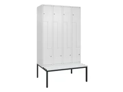 Z-garderobekast,HxBxD 2120x1200x815mm,8vak,vak B 300mm,cil.-slot