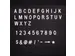 Set van witte plastic Letters voor Letterbord