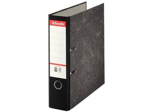 Ordner Esselte Standaard A4 75mm gewolkt karton zwart