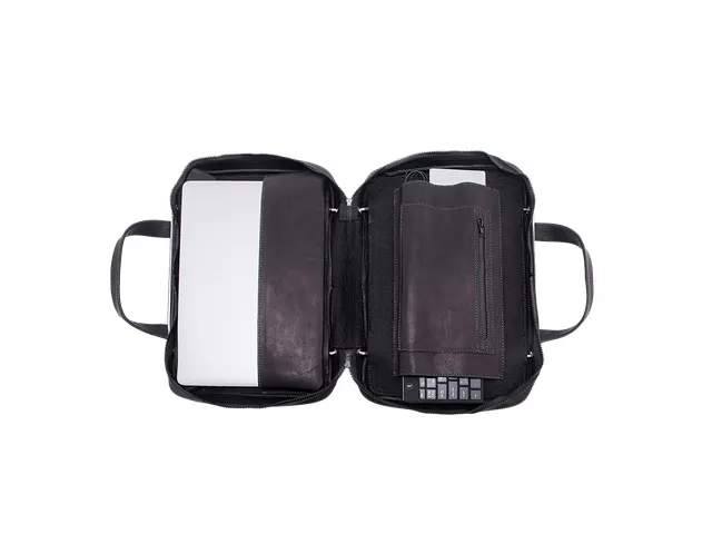 R-Go Viva Laptoptas zwart leder 15.6 inch