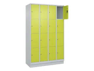 lockerkast,HxBxD 1950x1200x500mm,4x4vakken,vak B 300mm,cil.-slot - 1