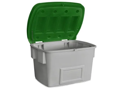 strooigoedbak,700l,HxBxD 930x1400x1070mm,PE,grijs,deksel groen