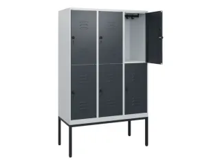 dubbeldekse locker,HxBxD 1950x1200x500mm,3x2vak.,vak B 400mm - 2