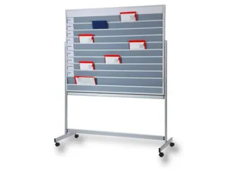 mobiele combiplanner,HxB 1185x1495mm,magnetisch,bord wit,m. raster - 2