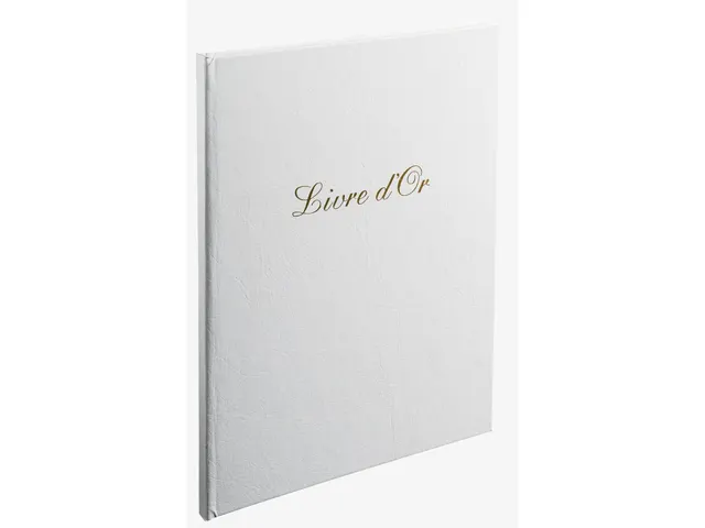 Livre d'or Balacron avec titre 100 pages blanches - 27x22 cm vertical