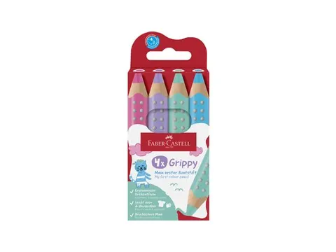 Crayons de couleur Faber-Castell Grippy XXL Jumbo étui en carton 4 pi