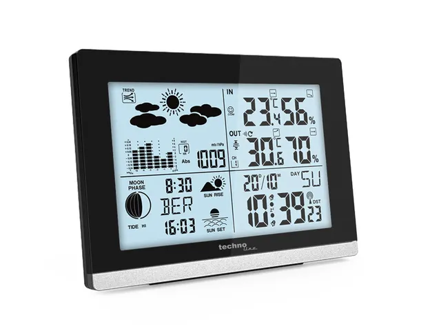 Weerstation Technoline WS 6762 158x113x40mm zwart/zilver met 1 buitens