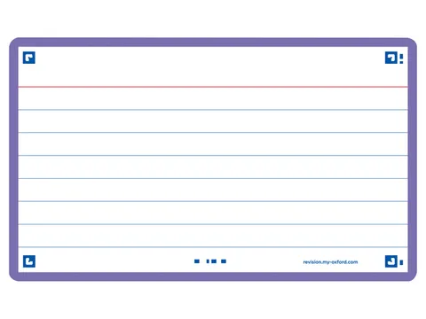 Flashcard Oxford 2.0 75x125mm 80vel 250gr lijn paars