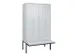 locker voor scheiding van kleding,HxBxD 2120x1200x815mm,4vak