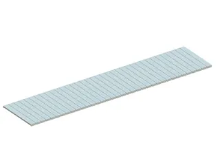 legbord van plaatstaal,v. palletstelling,BxD 3600x800mm,vakl. 3600kg - 1