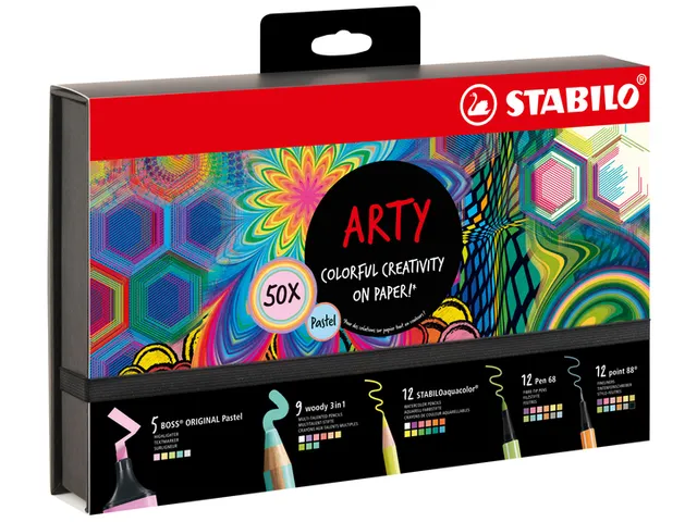 Creative set Stabilo 77/6 Arty colorful creative pastel mix 50 stuks