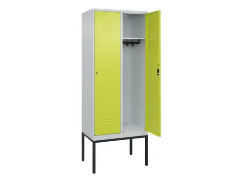 locker,HxBxD 2120x800x500mm,2vak,vak B 400mm,cil.-slot,voetonderstel