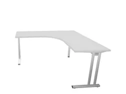 bureau in vrije vorm,HxBxD 740x1600x1600mm,vrije vorm,MP-lichtgrijs