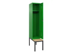 locker met bank,HxBxD 2120x400x815mm,1vak,vak B 400mm,cilinderslot